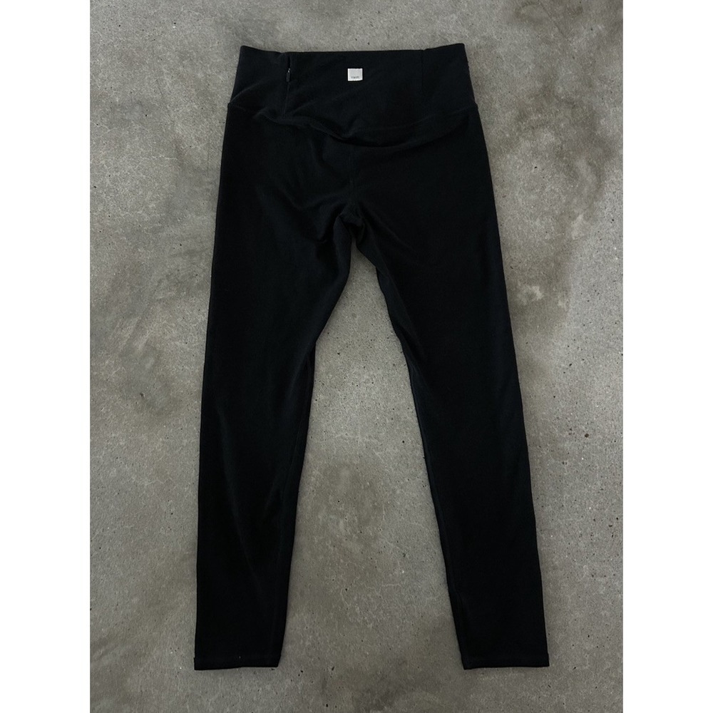 Vuori Clean Elevation Reg Legging Black Heather Women Small High Rise Zip Pocket